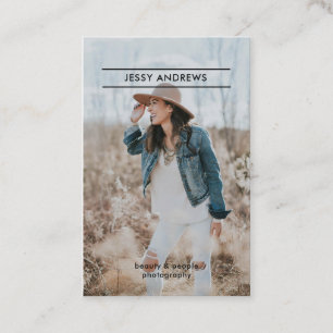 Modern Trendy Photo Business Card