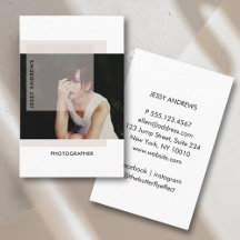 Modern Trendy Photo Business Card