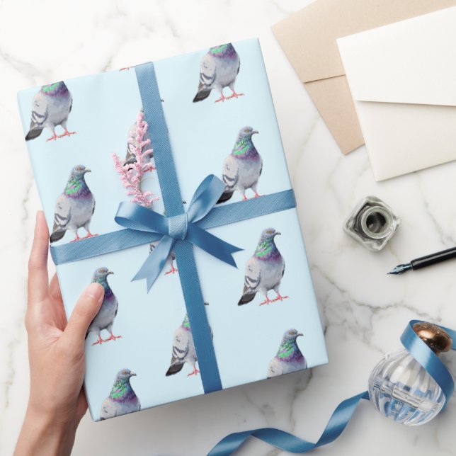 Modern Trendy Pigeon design  Pattern               Wrapping Paper (Gifting)