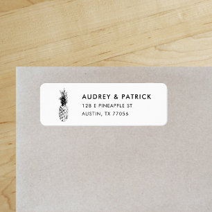 Modern Trendy Pineapple Return Address
