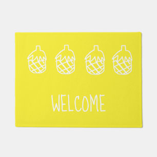 Modern trendy pineapple simple fruit doormat