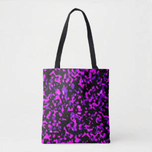 Modern Trendy Pink and Purple Camouflage Pattern Tote Bag