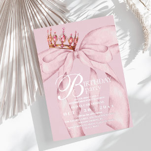  Modern Trendy Pink Bow Birthday Party