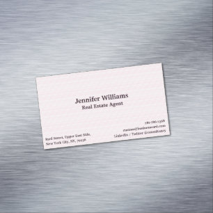 Modern Trendy Pink Lines Elegant Professional Chic Magnetic Business Card