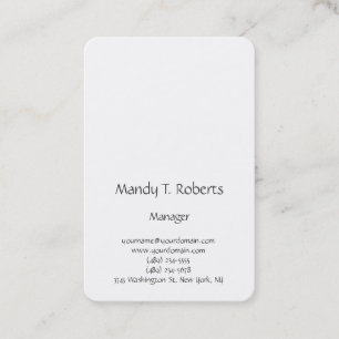Modern trendy plain simple minimalist script business card