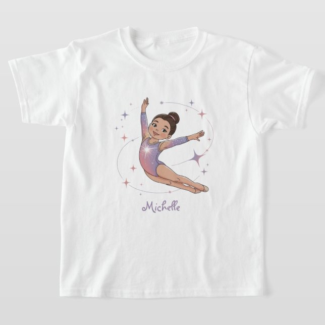 Modern Trendy Professional Name Gymnastics         T-Shirt (Laydown)