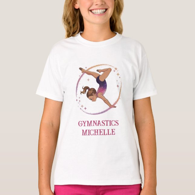 Modern Trendy Professional Name Gymnastics         T-Shirt (Front)