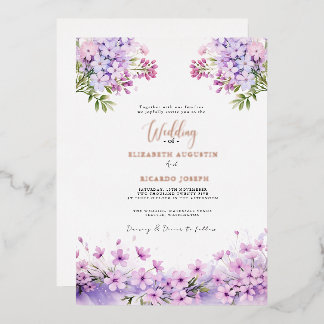 Modern Trendy Purple Lavender  Wedding