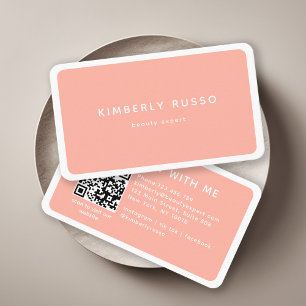 Modern, Trendy, QR Code, Salon Business Card