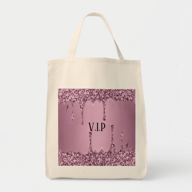 Modern Trendy Quinceanera Birthday Gift Party Tote (Front)
