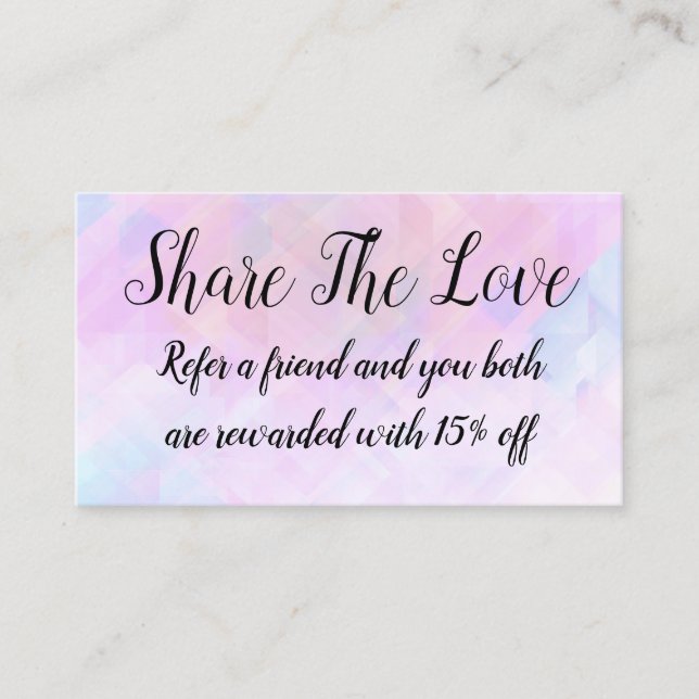 Modern Trendy Referral Rewards Card (Front)