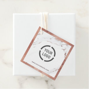 Modern Trendy Rose gold marble product hang tags