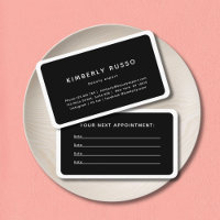 Modern, Trendy, Salon Appointment Card