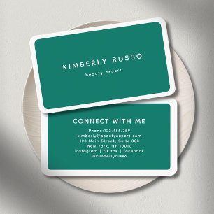 Modern Trendy Salon Green Business Card