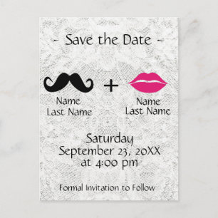 Modern Trendy Save the Date Announcement Postcard