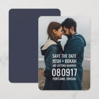 Modern Trendy Save the Date Postcard