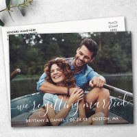 Modern Trendy Script Getting Married Save The Date