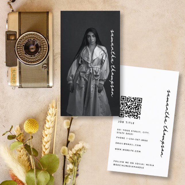 Modern Trendy Script Professional Photography  Business Card (Modern Trendy Script Professional Photography Business Card)