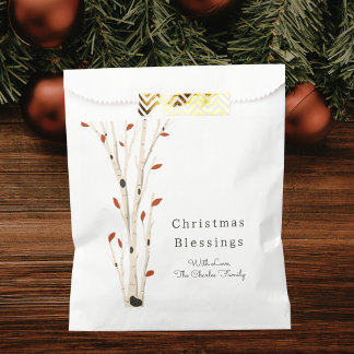 Modern Trendy Simple Festive Christmas Holiday Favour Bags