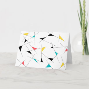 Modern, trendy, simple, fun geometric graphic card