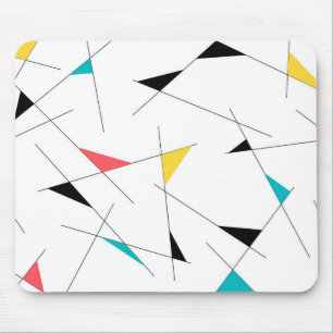 Modern, trendy, simple, fun geometric graphic mouse mat