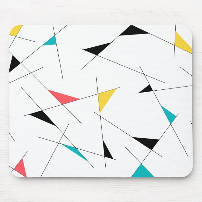 Modern, trendy, simple, fun geometric graphic mouse mat (Front)
