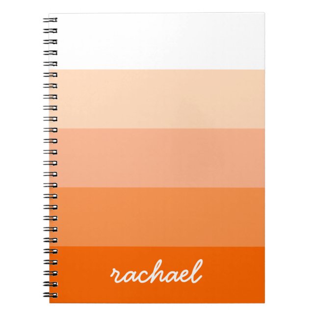 Modern Trendy Stripes Personalised Notebook (Front)