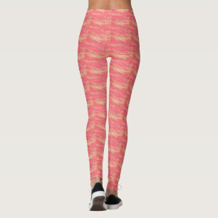  Modern Trendy Style Yellow & Pink Leggings