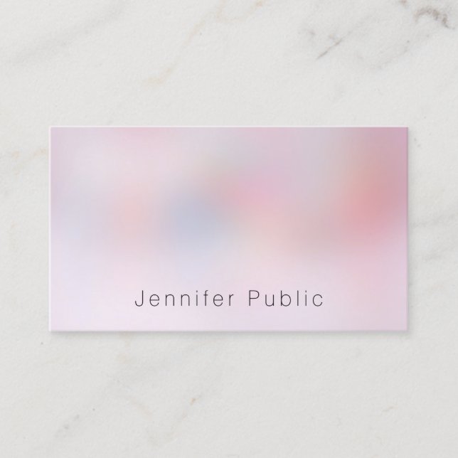 Modern Trendy Stylish Colourful Simple Template Business Card (Front)