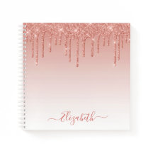 Modern Trendy Stylish Script Rose Gold Glitter