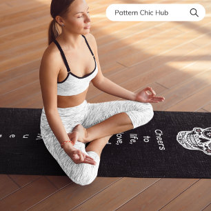 Modern Trendy Sugar Skull Holiday Gift 2-sided Yoga Mat