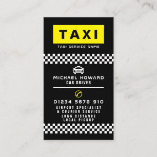 Modern & Trendy Taxi Cab Driver Business Card