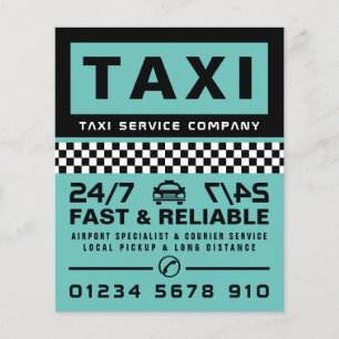 Modern & Trendy, Taxi Cab Firm with Price List Flyer