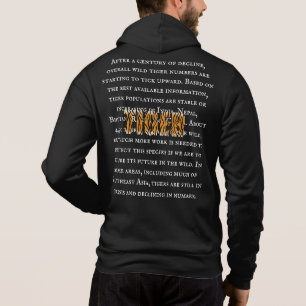 Modern trendy text based tiger black and white hoodie