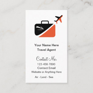 Modern Trendy Travel Agent Expert  Business Card