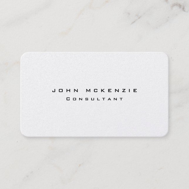 Modern Trendy Unique Creative Minimalist Design Business Card (Front)