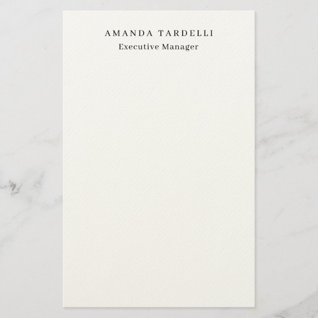 Modern Trendy Unique Creative Minimalist Design Stationery (Front)