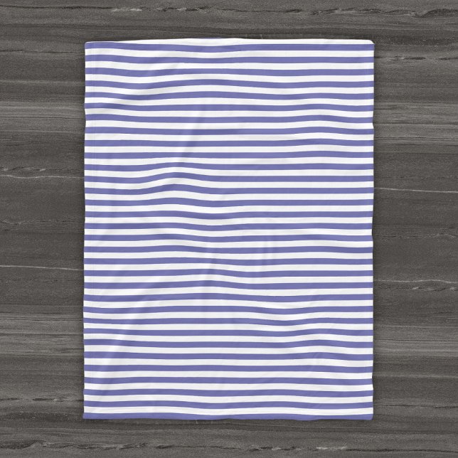 Modern Trendy Very Peri Striped  Fleece Blanket (Creator Uploaded)