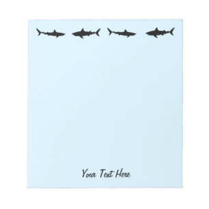 Modern Trendy vintage Shark - Sharks Personalised Notepad