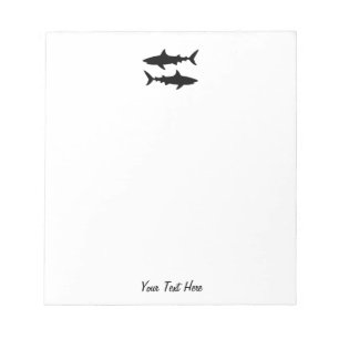 Modern Trendy vintage Shark - Sharks Personalised  Notepad