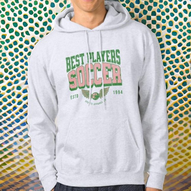 Modern trendy vintage Soccer player men Hoodie (Creator Uploaded)