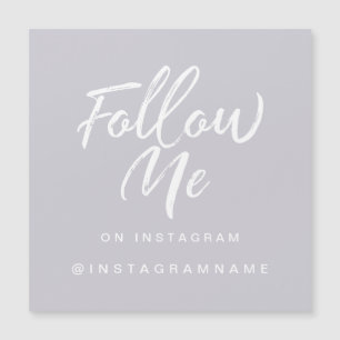 Modern Trendy Violet Social Media Follow Me Magnet