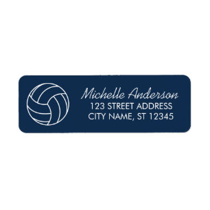 Modern Trendy Volleyball Return Address