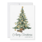 Modern Trendy Watercolor Christmas Tree