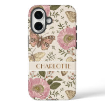 Modern Trendy Wildflower Botanical Floral Monogram