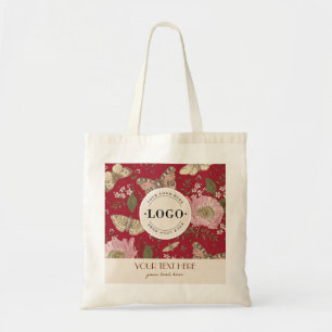 Modern Trendy Wildflower Botanical Floral Monogram Tote Bag