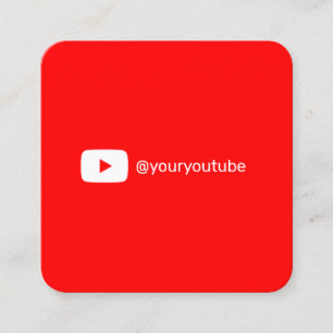 Modern trendy YouTube social media simple logo Calling Card