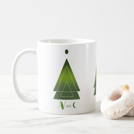 Modern Triangle Christmas Tree Noel Gift Coffee Mug