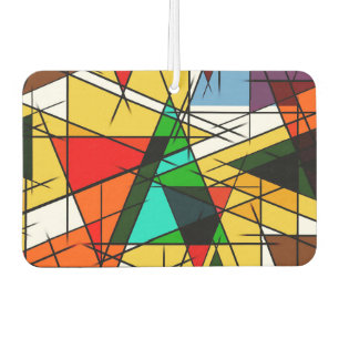 Modern Triangle Colorful Geometric Car Air Freshener