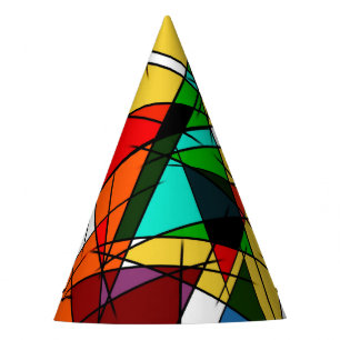 Modern Triangle Colorful Geometric Party Hat